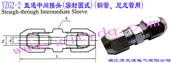 YZG2-2 ֱͨg^(ܷȦʽ)(~)Straight-through Intermediate Sleeve